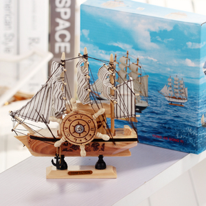 Mediterrane Stijl Muziek Zeilboot Houten Schip Modellen Kits