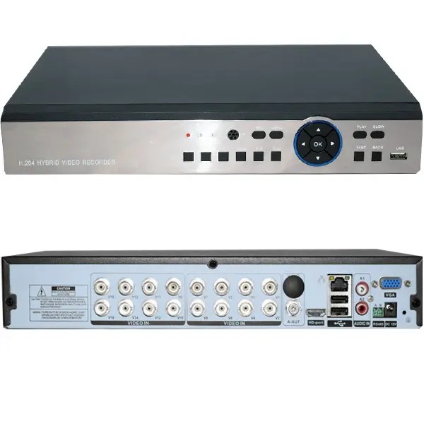 Enregistreur vidéo en réseau 5-en-1, IP DVR, AHD CVI TVI CVBS, 16 canaux, 4MP, XVR