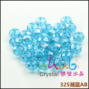 brillante de cristal grande allanar rondelle cuentas con dos agujeros - Product Image 3