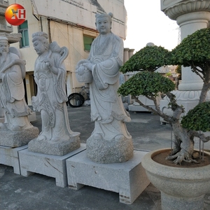 Cinese BA XIAN GUO HAI Intagliato A Mano Naturale di Pietra di Granito Scultura di Grandi Dimensioni Otto Immortali Statue di Buddha Tempio Buddista Scultura - Product Image 4