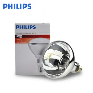 Philips sưởi ấm hồng ngoại vật lý trị liệu đèn br125 IR 250W E27 230-250V CL Philips đèn hồng ngoại