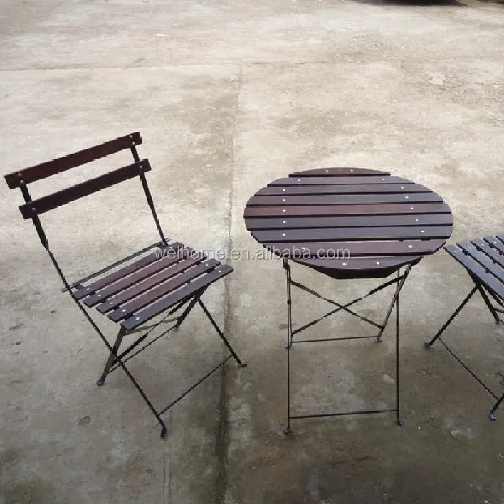 Vintage Vouwen Metalen Franse Bistro Stoelen Voor Outdoor Tuin Funiture