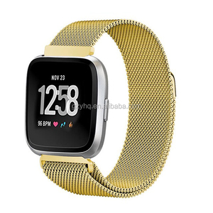 Correa de <span class=keywords><strong>Reloj</strong></span> Deportiva de Acero Inoxidable de Lujo para Fitbit <span class=keywords><strong>Versa</strong></span> 1/<span class=keywords><strong>2</strong></span>, Correa de Repuesto Milanesa - Product Image 6