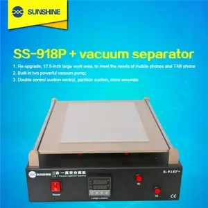 SUNSHINE SS-918P + Mesin Pemisah Lcd, dengan 2 Pompa Vakum 17.5 Inci