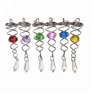 OEM แขวนสแตนเลส 3d โลหะหัตถกรรมเกลียว <span class=keywords><strong>wind</strong></span> spinner ลูกคริสตัลภายใน - Product Image 1