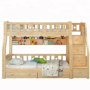 Meubles de maison enfants décors en bois <span class=keywords><strong>lit</strong></span> <span class=keywords><strong>double</strong></span> lits superposés avec garde-corps - Product Image 1