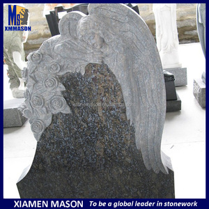 Lápida grabado rose ángel que llora por monumentos funerarios - Product Image 1