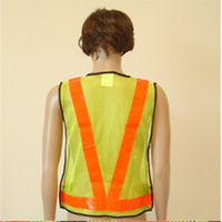 Gilet de sécurité pour moto, bandes PVC, réflecteur Hi Vis, lumières Led