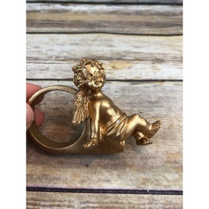 Anneaux <span class=keywords><strong>de</strong></span> <span class=keywords><strong>serviette</strong></span> en métal vintage en laiton plaqué or antique, faits à la main, décoratifs, <span class=keywords><strong>de</strong></span> Noël, en gros, pas cher - Product Image 2