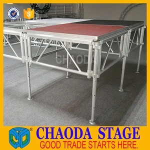 Structure de scène événementielle Chaoda en alliage d'aluminium 6061, hauteur réglable 0,4-1,8 m, rouge/noir - Product Image 3