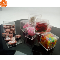Boîte à bonbons en plexiglas transparent de qualité alimentaire, mini boîte à bonbons en acrylique, sans danger pour les bébés