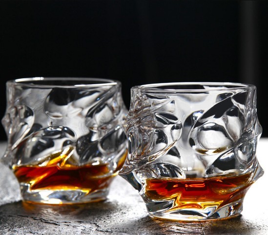 Amazon Hot Sales Ice Shape Whiskey Glass Cups Glass Whiskey Cup