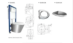 Toilet Pan Hot Sale High Quality Stainless Steel Closestool Toilet Pan