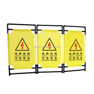Barrière de protection d'ascenseur pliable en PVC jaune haute résistance - Conception légère et durable - Product Image 6