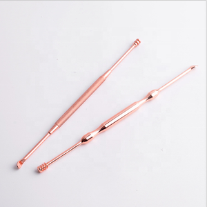 3 قطع من أدوات تنظيف الأذن بلون ذهبي وردي، 18 سم من الفولاذ المقاوم للصدأ لإزالة شمع الأذن مع قوابس صينية، عينة مجانية مع تغليف مخصص - Product Image 4