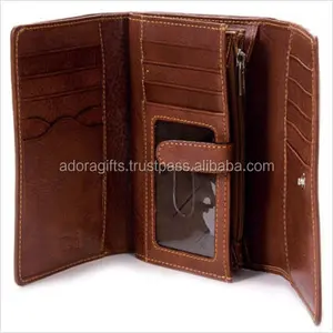 Portefeuille en cuir italien pour femme, Long et similaire au cuir indien/indien, nouvelle collection - Product Image 1