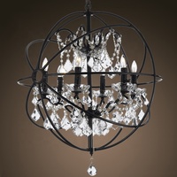 País da américa Iluminação de Cristal Claro Globo Luz Norte Americano Orbe Lustre Lustre Antigo Lustre Redondo CZ2515/6