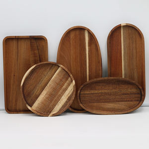 Commercio all'ingrosso rettangolare nidificazione colazione vassoio da portata in legno laccato piatti in legno per cucina alimentare - Product Image 6