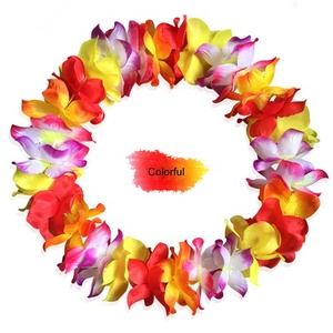 Upgrade Plus Tropical Hawaii <strong>Flower</strong> Necklace Garlands Wreath Luau <strong>Lei</strong> - Product Image 2