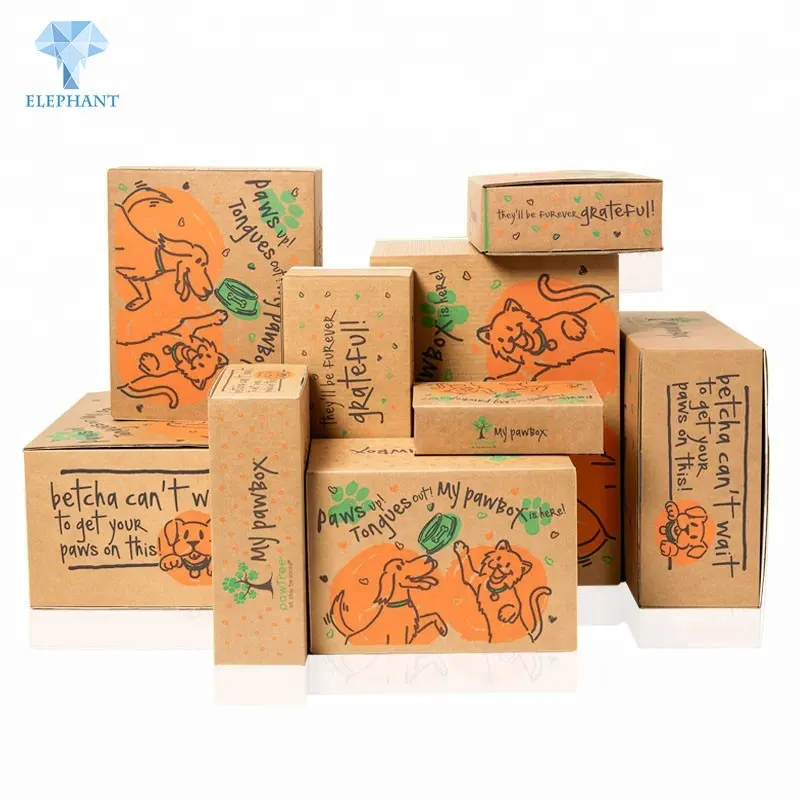 Hot Sale Custom Cute Beautiful Standard Eco Friendly Kraft Paper Pet Product Box