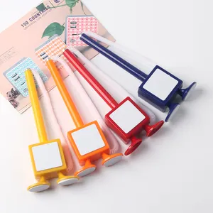 Офис пользовательские promotiaonl пластик ручка Пользовательский логотип пластиковый стол ручка с линии