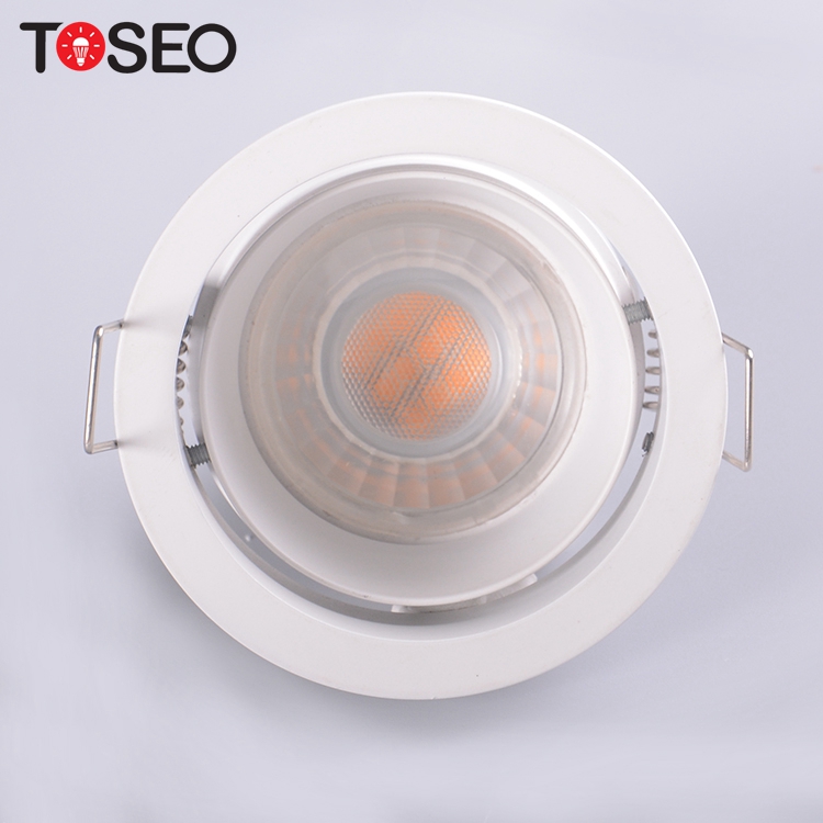 Round 76mm Recessed Mounted LED Downlight Fixture Pure Aluminium