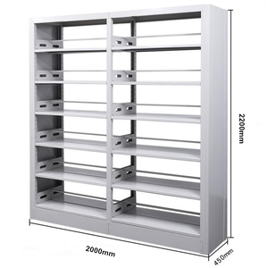 School Bibliotheek Meubels Boek Rack Gebruikt Bibliotheek Rekken Stalen Frame Dubbele Side Bibliotheek Boekenplank - Product Image 4