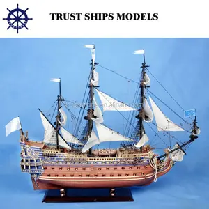 Casa decoração 31cm hms victory modelo de madeira navio