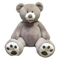 Échantillon gratuit Ours en peluche géant EXTRA LARGE de 4,5 pieds (53 pouces) GRIS GRIS Jouet en peluche géant 63 pouces Ours en peluche géant