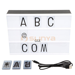 Pantalla LED de <span class=keywords><strong>cine</strong></span> ABS A3 A4 A5, caja de luz con símbolos de señalización personalizada - Product Image 1