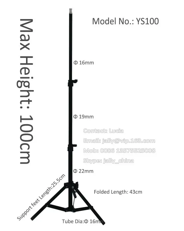 फोटोग्राफिक उपकरण तिपाई 100cm प्रकाश स्टैंड कैमरा तिपाई स्टैंड कैमरा धारक