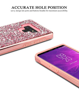 En gros placage pc cadre mince paillettes bling bling étui de téléphone pour samsung galaxy note 9 <span class=keywords><strong>s9</strong></span> s9plus J3 j7 2018 - Product Image 4