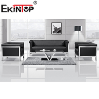 Ekintop Foshan, canapé d'angle en cuir moderne de style européen, 9 places, grand modèle, meubles de bureau d'occasion