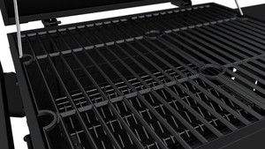<span class=keywords><strong>Fonte</strong></span> <span class=keywords><strong>Barbecue</strong></span> <span class=keywords><strong>Barbecue</strong></span> barbecues au charbon avec chariot panier pour cour jardin extérieur cuisine matériel - Product Image 6