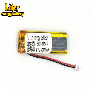 Plug 1.0-2 P 3.7 V 501545 mah 500 lithium polymer lipo rechargeable battery li ion Solar lithium battery with PCM - Product Image 2