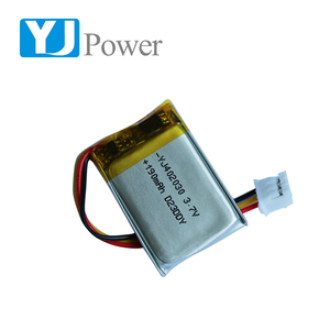 Pequeño 3,7 V batería recargable de Lipo de 402030 de 190 mAh baterías de litio para reproductor de audio - Product Image 1