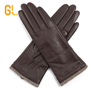 <span class=keywords><strong>Gants</strong></span> en cuir de mouton véritable GL64, pour la conduite de voiture, personnalisés, <span class=keywords><strong>marron</strong></span>, pour femmes, - Product Image 2