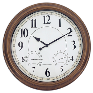 Antique 19 Inch Weather Resistant Metal <b>Case</b> Clock - Product Image 4