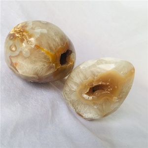Vente en gros, pierre de cristal naturel poli Agate géode oeuf pour la décoration de la maison - Product Image 5