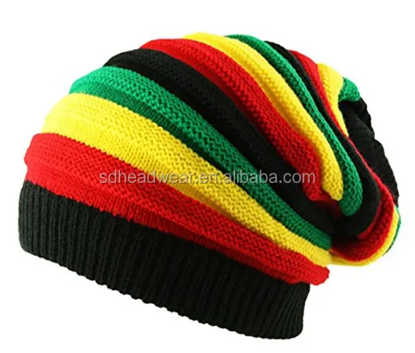 Reggae slouch beanie rasta cappello, crochet rasta cappello del beanie del cappello, crochet rasta beanie cappello