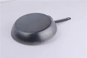 Wholesale Hotel Restaurant Kitchen Cooking Black Carbon Steel Frying Pan