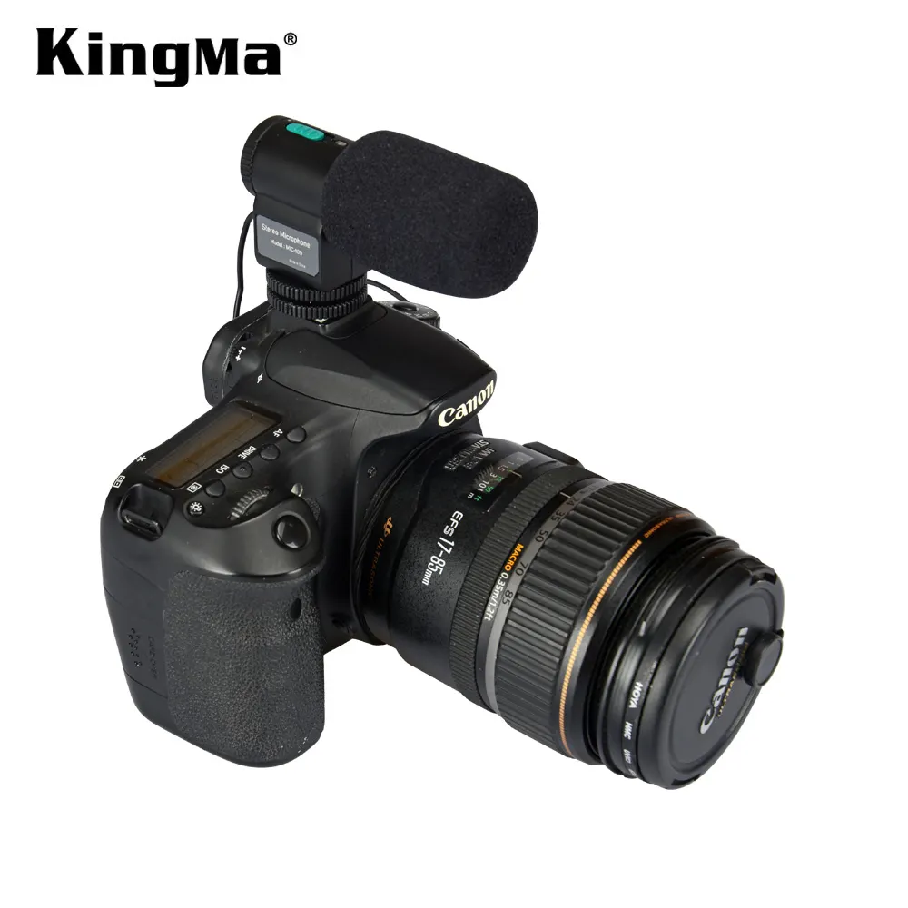 KingMa מכירה לוהטת מצלמה אביזרי מקצועי MIC-109 וידאו הקבל סטריאו מיקרופון למצלמה דיגיטלית למצלמות