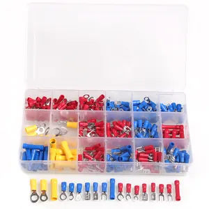 Urlwall 300Pcs Diverse Elektrische Draad Crimp Connectors Geïsoleerde Waterdichte Ring Spade Vork Butt Terminals Kit