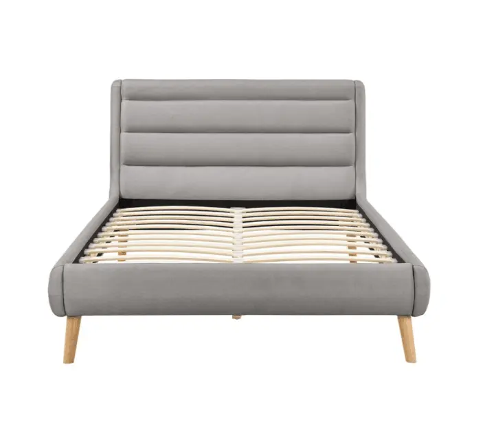 Design moderno cama de linho de tecido com diferentes cores