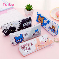 Büro und schule alle art von schreibwaren Multi-funktionale big zipper design leder stift box fall bleistift beutel für mädchen