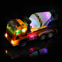 Camion mélangeur à béton électrique universel avec projection rotative, jouet pour enfants avec lumière et musique 4D