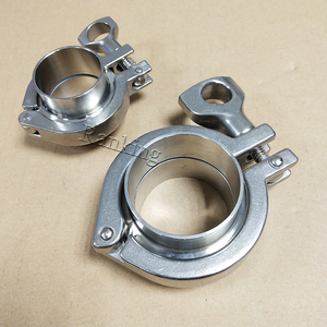 3A 19mm vệ sinh thép không gỉ 304 mặt bích phụ kiện đường ống 2 miếng hàn ferrules + Tri kẹp + PTFE Gasket - Product Image 2