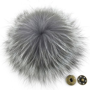 Pompones de piel peluda DIY con alfiler, pompones de piel de mapache, bolas para sombreros, bolsos, zapatos, gorros, bufandas, accesorios, Bola de Pelo de piel - Product Image 3