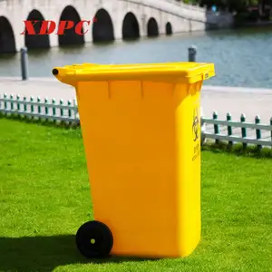 الصين القمامة القمامة القمامة القمامة علبة غطاء حامل وعاء تفريغ صناديق مع عجلات