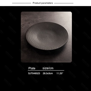 <span class=keywords><strong>Vajilla</strong></span> para restaurantes, platos aperitivos negros de 11,25 pulgadas - Product Image 6